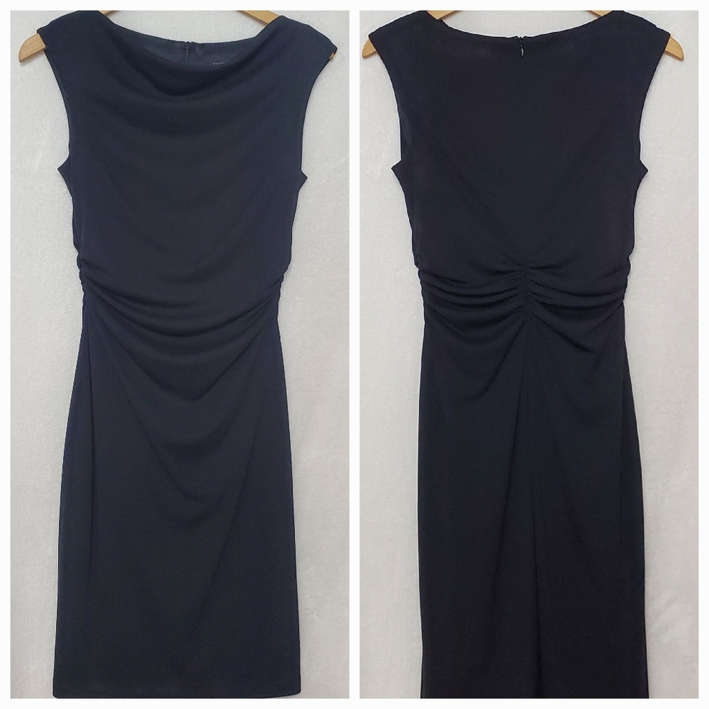 David Meister Black Classic Sleeveless Dress Size 4